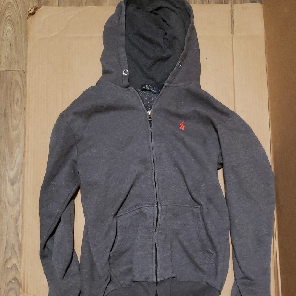 Polo by Ralph Lauren Men's Charcoal Zip-Up Hoodie